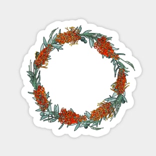 Australian Native Floral Wreath Sticker